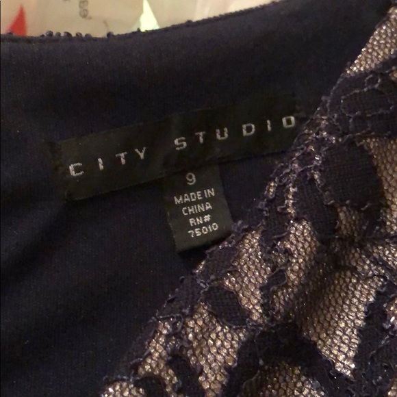 Navy and silver dress - Picture 4 of 4